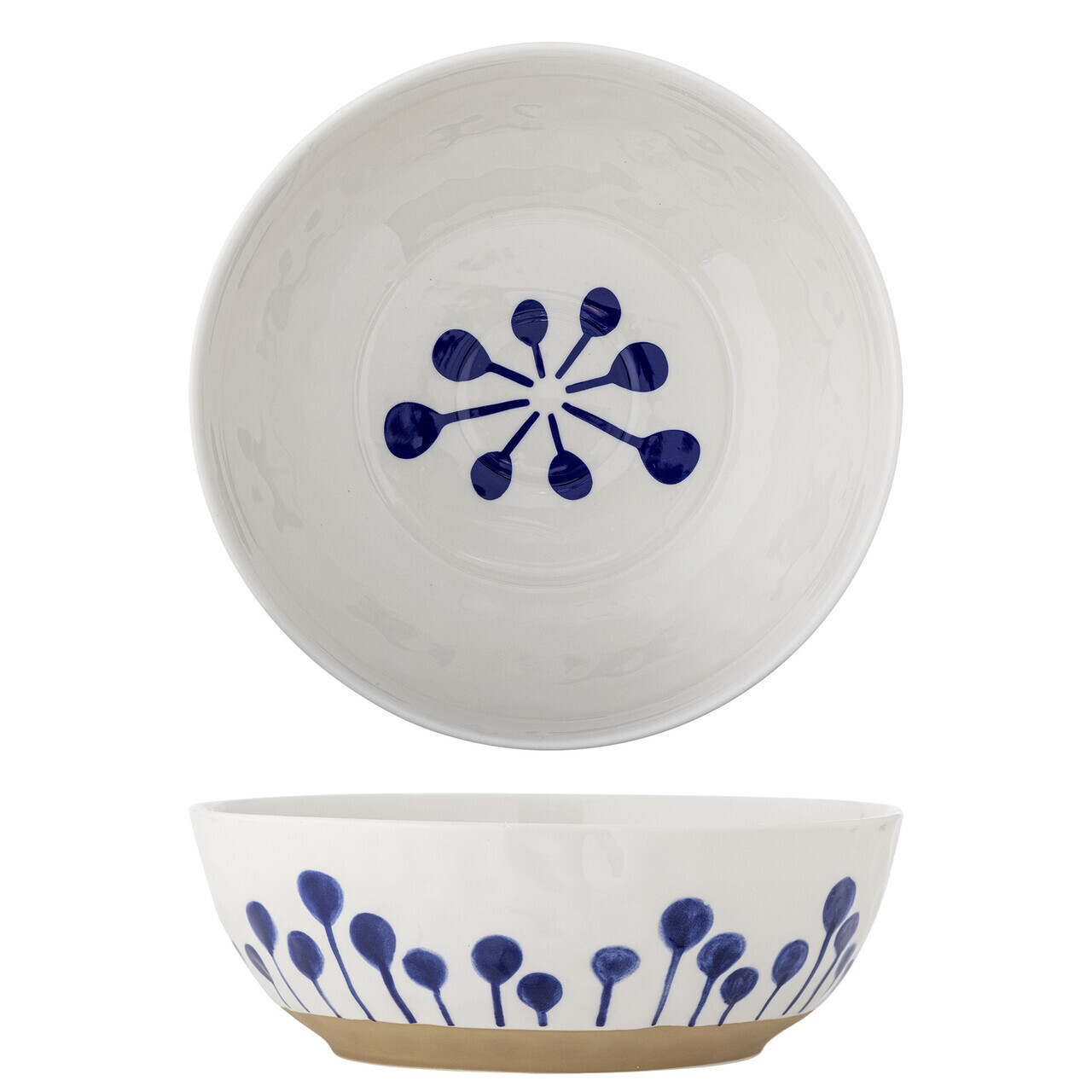 Bol salata, Bloomingville, Linora, 28x9 cm, ceramica, albastru - imagine 5